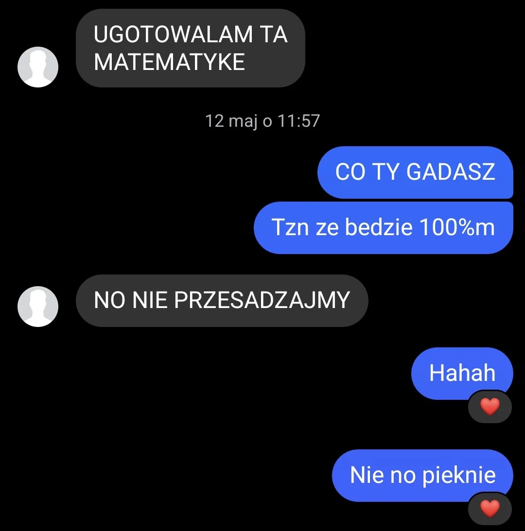 Krótka wiadomość: Ugotowałam tę matematykę